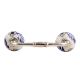 Blue Leaf Crackle Ceramic Bridge Handle